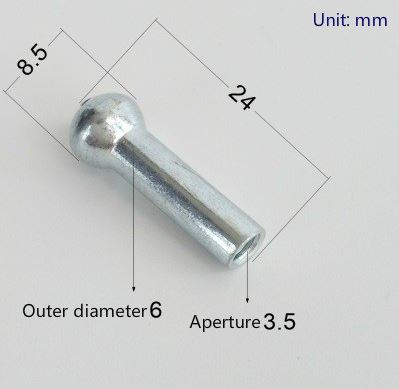 Stahl-Drahtseil Endstück Rund zu 5mm Kabel