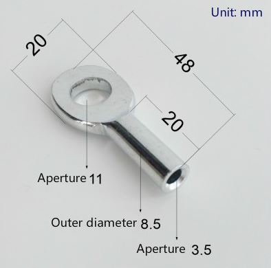 Stahl-Drahtseil Endstück mit Lasche zu 5mm Kabel