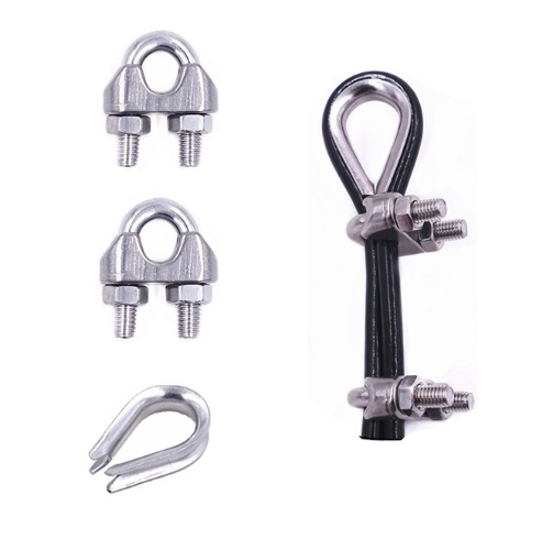 Stahl-Drahtseil Endstück Set2 zu 5 und 6mm Kabel