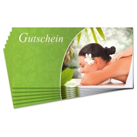 Gutscheinkarten Wellness 25 Stück DIN lang