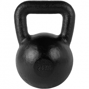 Tunturi Gusseisen Kettlebell mit Gummi Boden 24 kg Schwarz