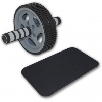 Tunturi Double Exercise Wheel Deluxe Ab Roller mit Matte