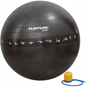 Tunturi 90 cm Gymnastikball reissfest Schwarz