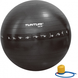 Tunturi 55 cm Gymnastikball reissfest Schwarz