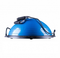 Balanceball 58cm mit Griffen Blau/Schwarz