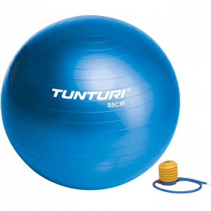 Tunturi Gym Ball - Gymnastikball Sitzball 55 cm Blau