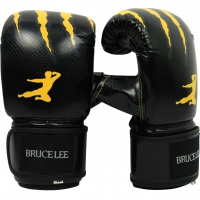 Bruce Lee Bag & Sparring Handschuhe Schwarz/Gelb Grösse XL