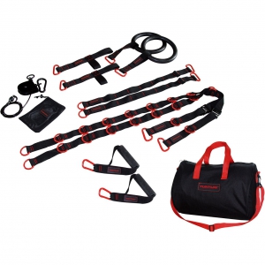 Tunturi Cross Slingen Trainer Schwarz mit Rot