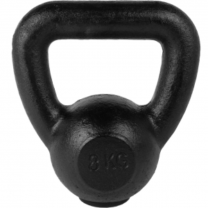 Tunturi Gusseisen Kettlebell mit Gummi Boden 8 kg Schwarz