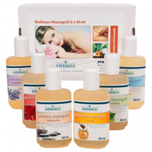 cosiMed Probierset Wellness-Massageöle, 6 Flaschen à 50 ml