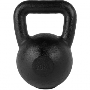 Tunturi Gusseisen Kettlebell mit Gummi Boden 20 kg Schwarz