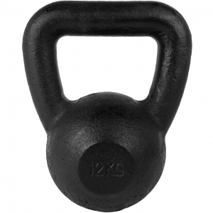 Tunturi Gusseisen Kettlebell mit Gummi Boden 12 kg Schwarz