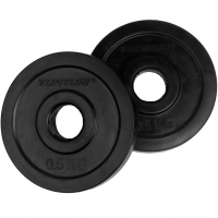 Tunturi Gummiertes 0.5 kg Hantelscheibenpaar 30 mm Schwarz