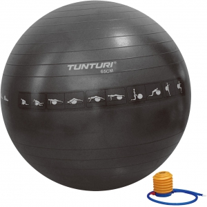 Tunturi 65 cm Gymnastikball reissfest Schwarz