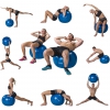 Tunturi Gymball - Gymnastikball Sitzball 55 cm Blau